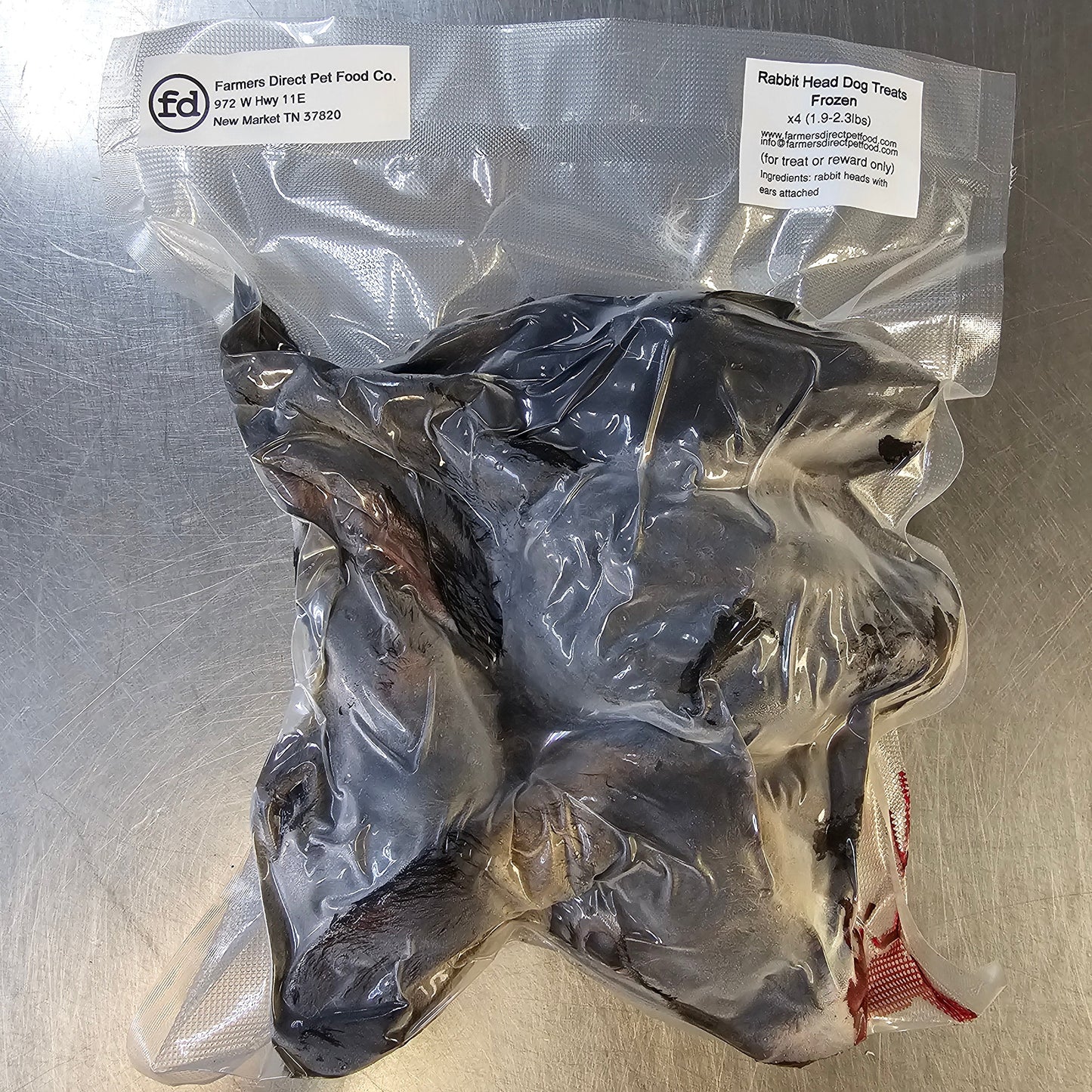 Rabbit Heads w/ Ears (Fresh Frozen)