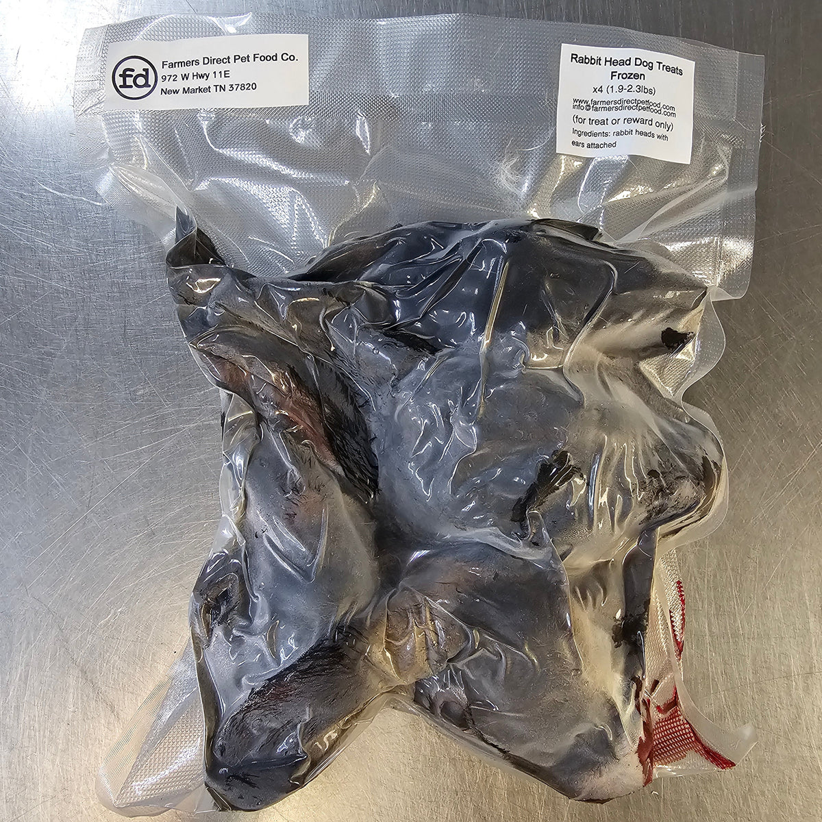 Rabbit Heads w/ Ears (Fresh Frozen)